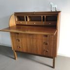 Vintage Zweedse Secretaire Met Ingelegde Kap thumbnail 3