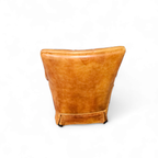 Sheep Leather Club Chair 1970s With Magazine Holder thumbnail 7