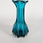 Murano - Vaas - Aqua Blauw - Italie - 3E Kwart 20E Eeuw thumbnail 2