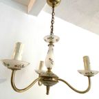 Brocante Hanglamp Opaalglas Bloem thumbnail 7