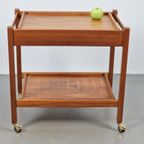 Vintage Erik Gustafsson Bar Cart Pine Wood Sweden ‘60 Design thumbnail 7