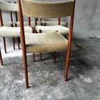 Set Van 6 Lübke Eetkamerstoelen Palissander Diningchair thumbnail 6