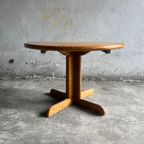 Vintage Round Pine Wood Table 70'S. thumbnail 6