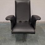 Goldsiegel Vintage Draaifauteuil Zwarte Draaistoel Jare 60 thumbnail 6