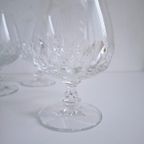 6 Zware Vintage Handgemaakte Kristallen Brandy / Cognac Glazen thumbnail 8