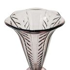 Artdeco Hoge Vaas Paars Glas 1930’s thumbnail 2