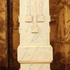 Antieke Beschilderde Art-deco Pedestal Zuil thumbnail 2
