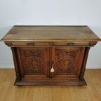 Antiek Vintage Landelijke Eiken Dressoir Wandkast Ladekast 2 thumbnail 5