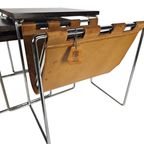 Dutch Design - Brabantia Holland - Mime Set - Lectuurbak - Vintage Bijzettafel Met Cognac Tuigler thumbnail 13