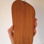 * 50's Teakhouten Wandplank Vintage Schilderijtje Maanvis thumbnail 5