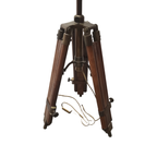 Industriële Houten Statief Vloerlamp thumbnail 9