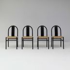 Set Black Chairs With Rotan Seating thumbnail 2