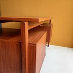 Vintage Design Teak Fineer Bureau, Desk, Divider, Werkplek thumbnail 14