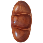 Mid-century Houten Serveerschaal. Handgemaakt. Met Compartimenten thumbnail 2