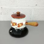 Vintage Fondue Set In Emaille thumbnail 2