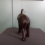 Grote Zeer Decoratieve Leren Olifant thumbnail 6
