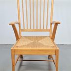 Vintage Fauteuil Beuken Hout Biezen Spijlstoel ’60 Japandi thumbnail 4