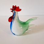 Vintage Glazen Haan Mondgeblazen Glaswerk Beeldje thumbnail 6