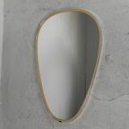 Asymmetrische Vintage Spiegel Met Gouden Rand, Jaren 60 thumbnail 9