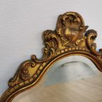 Vintage Goudkleurige Barok Rococo Spiegel Kuifspiegel Schouwspiegel 119 thumbnail 21