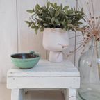 Vintage Aardewerk Vaas, Groen Met Zwart En Geel, Seventies thumbnail 23