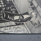 Vintage Jean Luc Beghin F-16 Tekening Print 1975 Op Plaat thumbnail 7