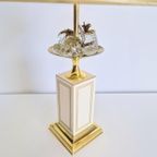Vintage Le Dauphin Messing Kristal Tafellamp '70 Regency thumbnail 3