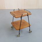 Danish Serving Trolley In Teak, 1960S thumbnail 2