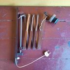 Vintage Plafoniere, Plafond Lamp, Helder Reliëf Glas thumbnail 25