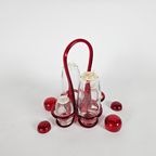 Guzzini - Made In Italy - Glas Cruet Set - Design Elisabeth Vidal - Italie - 90'S thumbnail 6