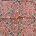 Vintage Antieke Rode Paisley Doek thumbnail 7
