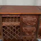 Uitklapbare Bar. Massief Mahonie. thumbnail 5