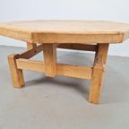 Brutalistische Eiken Salontafel Achthoek Rustiek Japandi ´60 thumbnail 3
