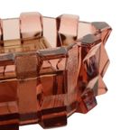 Roze Art Deco Jardinière Kristal Vaas Pique Fleurs Kubistisch thumbnail 9