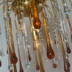 2 Beschikbaar Vintage Xl Formaat Teardrop Murano Kroonluchters thumbnail 6