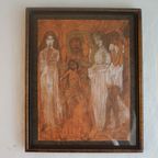 Jan Toorop 'Een Moraal' Print Ca 1897 Signed In Plate thumbnail 4