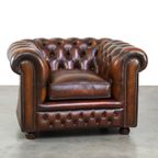 Prachtige Engelse Bruine Rundleren Chesterfield Clubfauteuil Met Uitmuntende Kleuren thumbnail 2