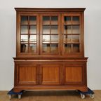 Antieke Vintage Landelijke Boekenkast Buffetkast Wandkast Vitrinekast thumbnail 3