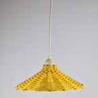 Vintage Riet Rotan Geel Hanglamp Scandinavisch ’60 Boho Lamp thumbnail 2