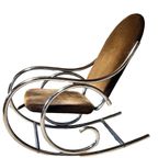 Thonet-Style Chrome-Stalen Schommelstoel thumbnail 2