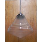 Art Deco Hanglamp Met Mat Glazen Kap thumbnail 6