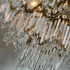 Art Nouveau Stijl Kroonluchter Hanglamp Vintage Staafjes Lamp Kristal Swarovski thumbnail 7