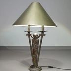 Brutalist Lamp / Metal Shade Height 77 Width 53 Cm thumbnail 4