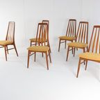 Set 6 Niels Koefoed Model Eva Stoelen Eetkamerstoelen 'lindeskovs' Vintage thumbnail 12