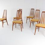 Set 6 Niels Koefoed Model Eva Stoelen Eetkamerstoelen 'Lindeskovs' Vintage thumbnail 12