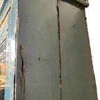 Brocante Blauwe Kast / Vitrinekast thumbnail 9