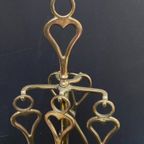 Massief Messing Set / Haardstel Voor De Open Haard / Houtkachel, 47 Cm Hoog thumbnail 3