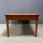 Antieke Pitch Pine Stoffen Tafel Met Twee Laden thumbnail 21