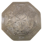 Vintage Nos Hexagon Plafondlamp Plafonniere Glas thumbnail 3
