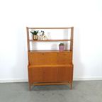 Teak Fineer Kast Uit Zweden Met Klep En Lades thumbnail 17